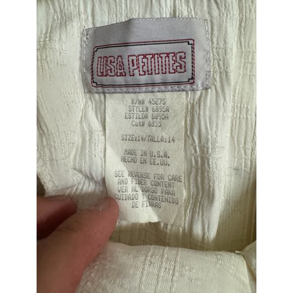 Vintage USA Petites Pantsuit Navy White Sailor Collar Gold Buttons Size 14 - Picture 12 of 12